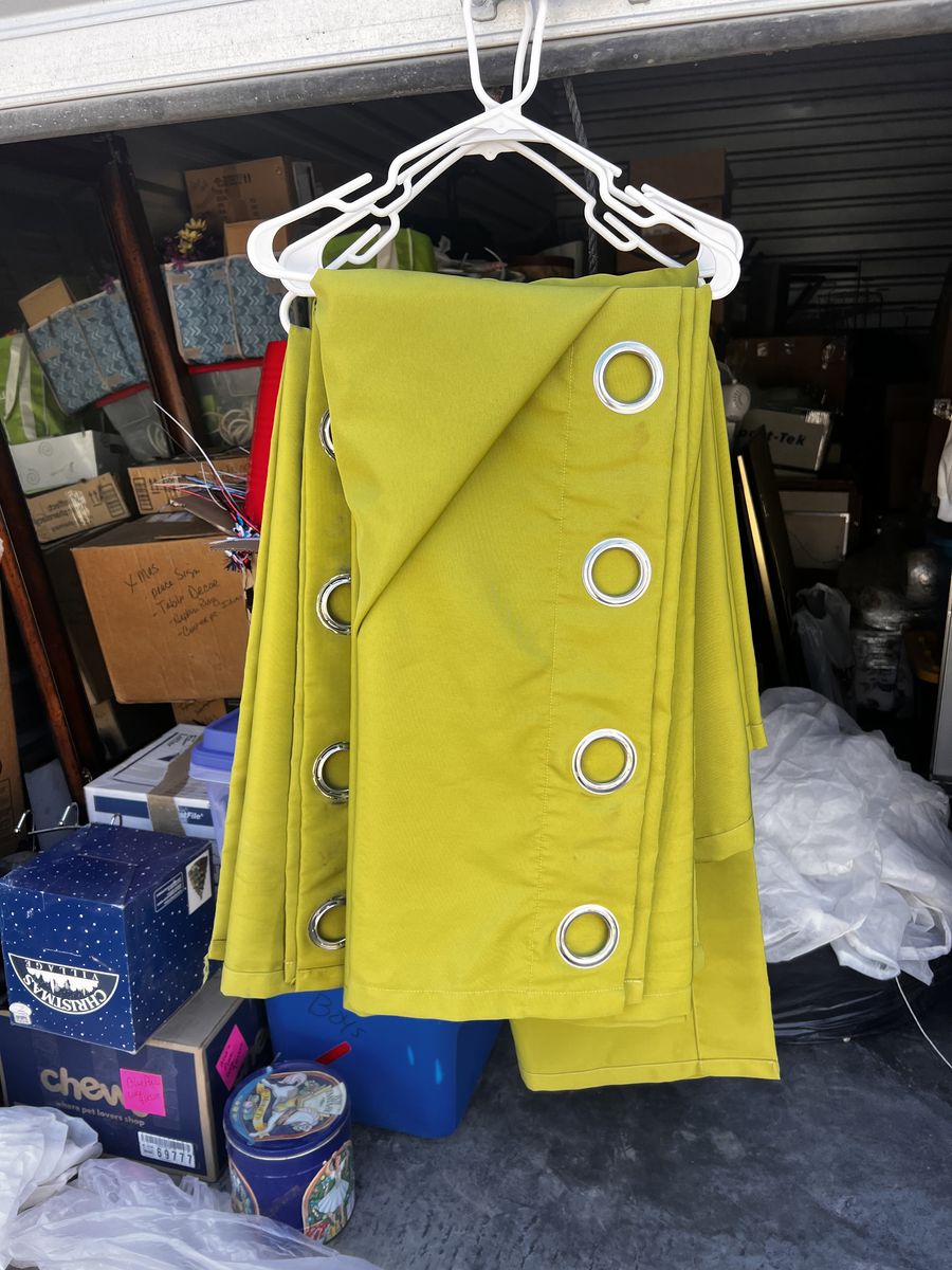 LIKE NEW 4 outdoor curtains.  $25