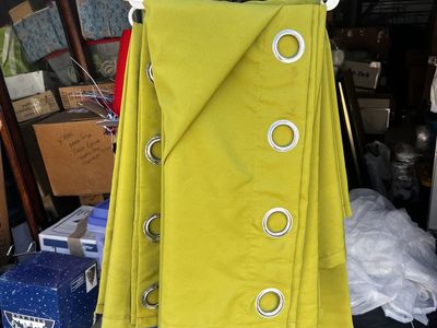 LIKE NEW 4 outdoor curtains. $25