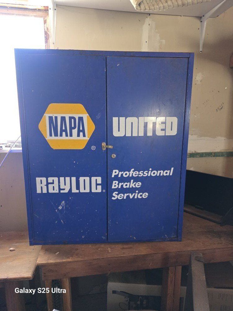 Vintage NAPA Metal Garage Cabinet - Man Cave Decor
