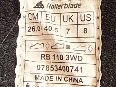 Rollerblade RB 110 3WD Inline Skates - Men's US 8/ EU 44.5 / UK 10
