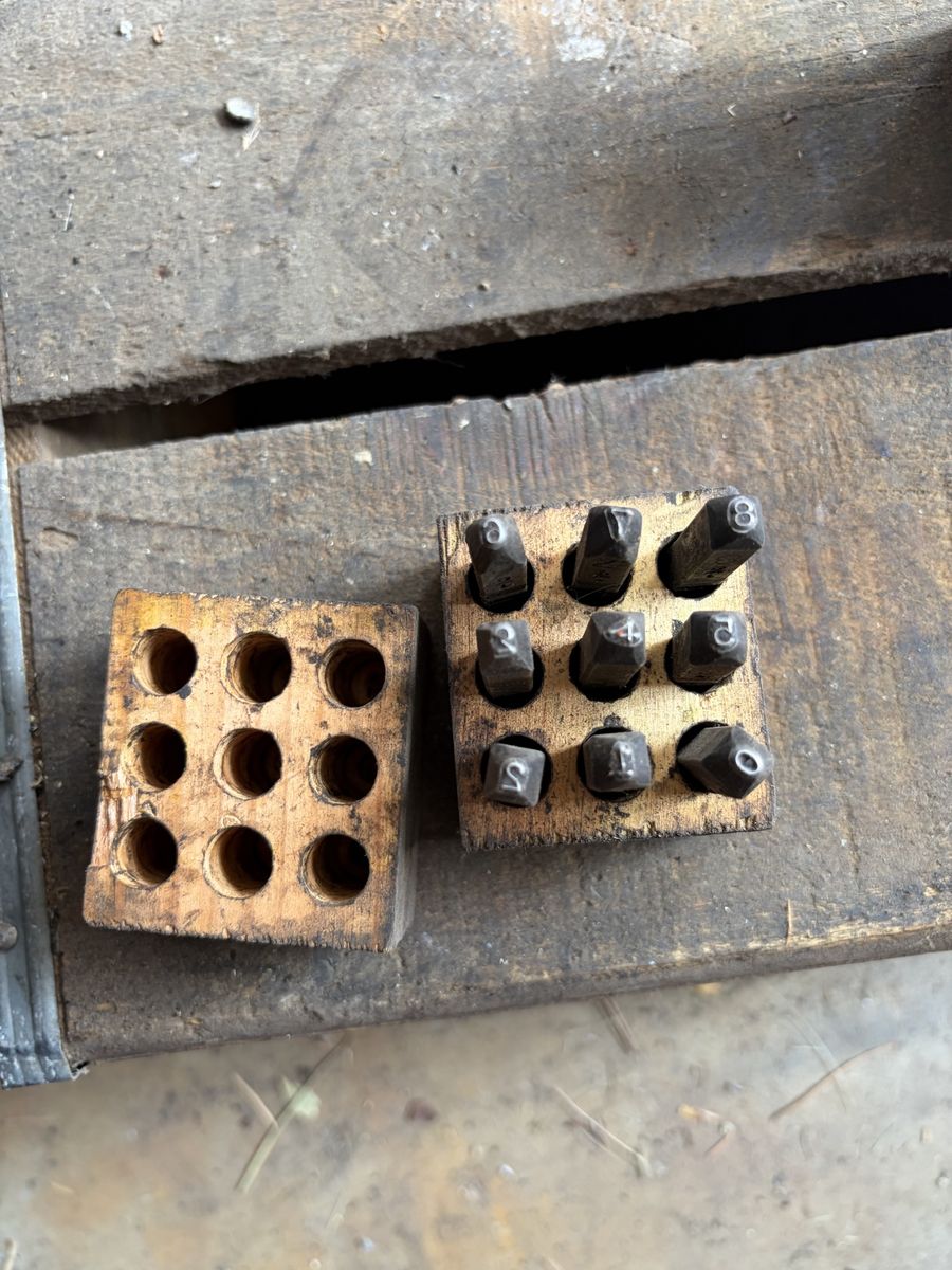 Steel number stamp set