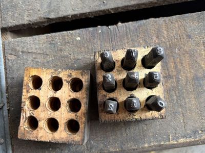 Steel number stamp set