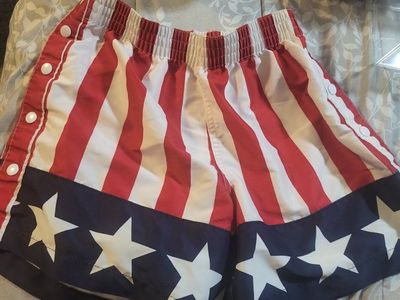 Chubbies American Flag Swim Trunks - Red, White & Blue, Snap Sides, Elastic Waistband