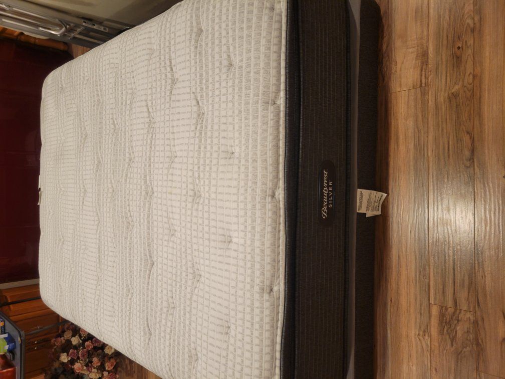 Queen pillow top mattress and box springs
