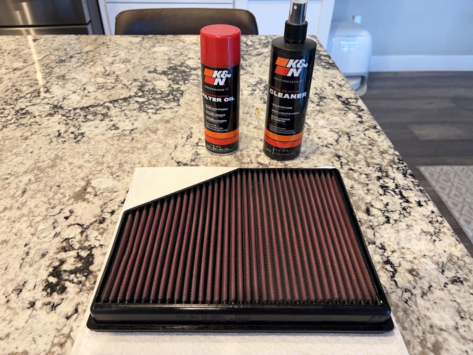 K&N Air Filter 33-3079 for BMW + Cleaning Kit