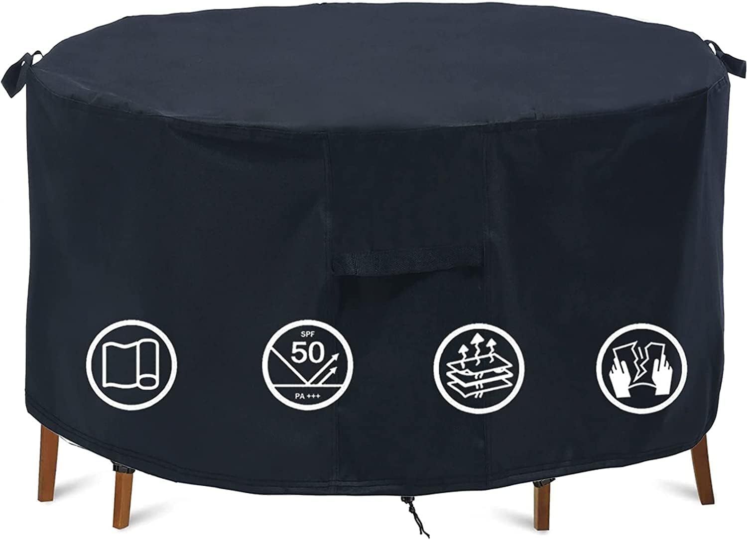 NEW Round Patio Furniture Covers - 74" Dia Waterproof Table & Fire Pit Cover