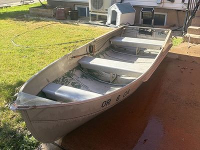 Aluminum Fishing Boat - Small Utility Boat, Rowboat, Jon Boat - Ready for the Water