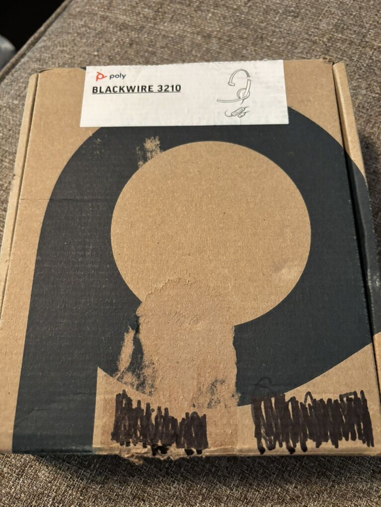 Poly Blackwire 3210 Wired Headset  One Ear Design