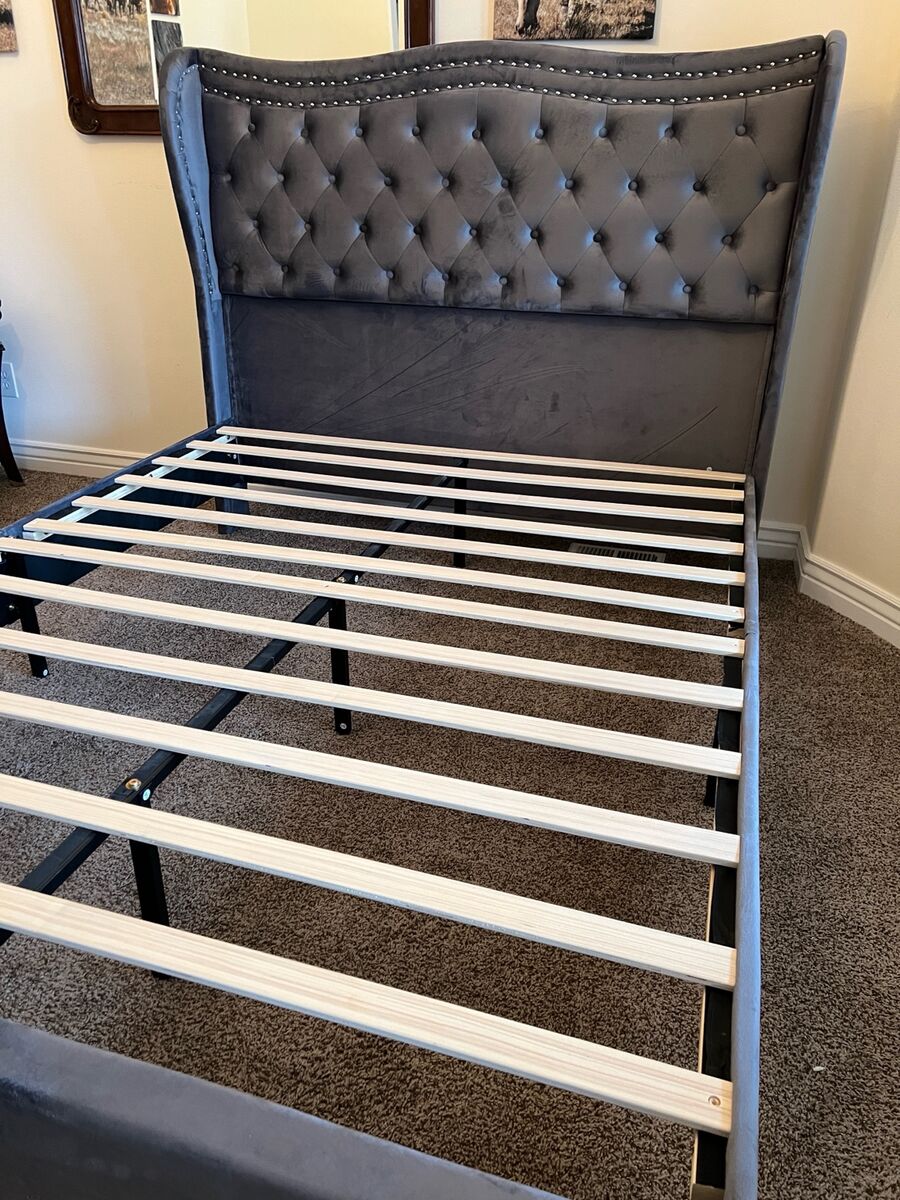 Queen Size Upholstered Bed Frame – New