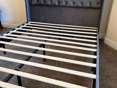 Queen Size Upholstered Bed Frame – New