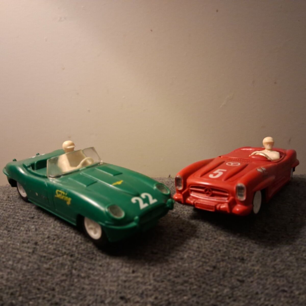Pair of 1960s Marx Slot Cars