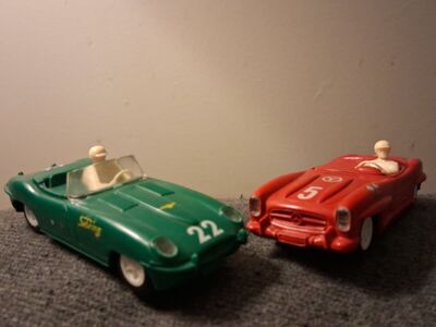 Pair of 1960s Marx Slot Cars