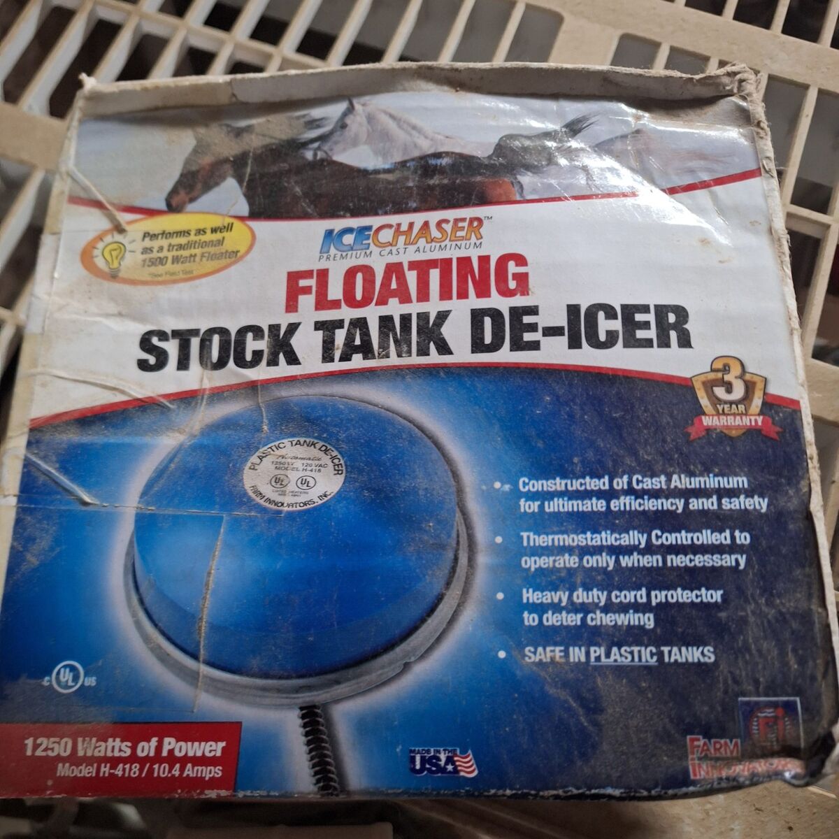 Floating Stock Tank De-icer