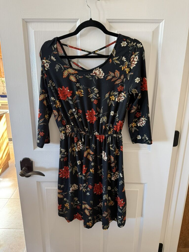 French Grey brand S floral dress
