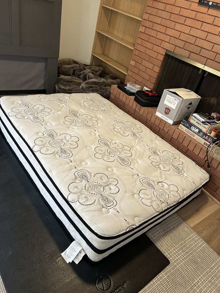 Full Mattress and box with Headboard and frame