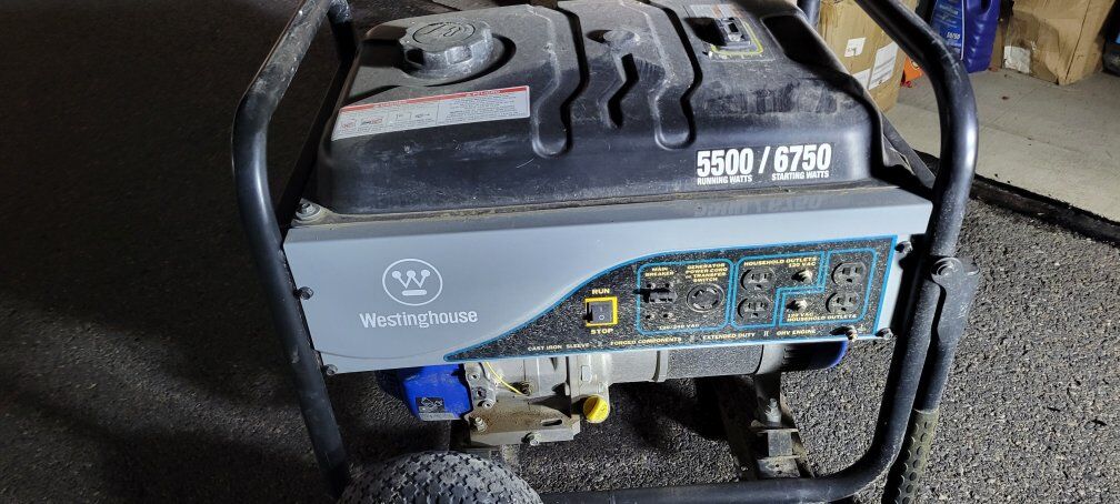 westinghouse 6750 watts generator