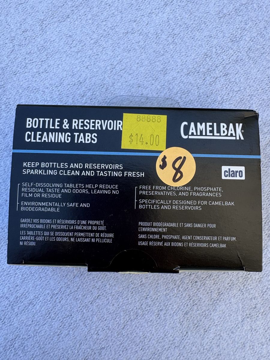 Camelbak bottle and reservoir cleaning tabs
