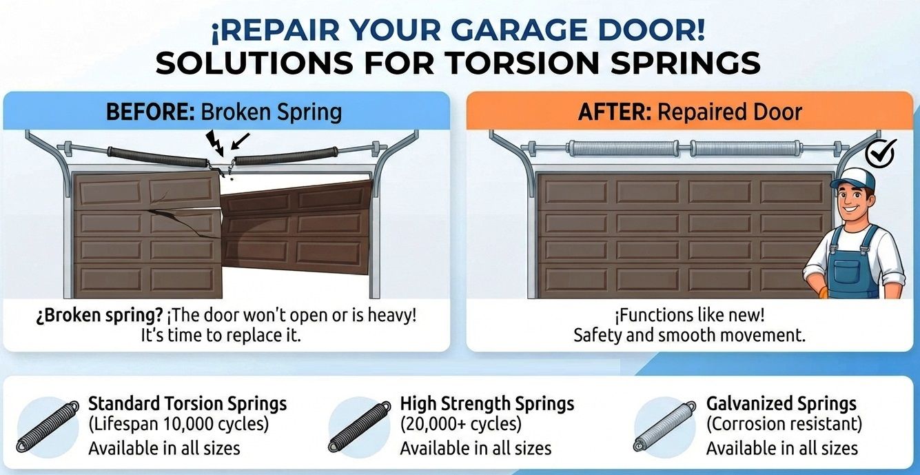 Power and safety with High-Strength Torsion Springs.