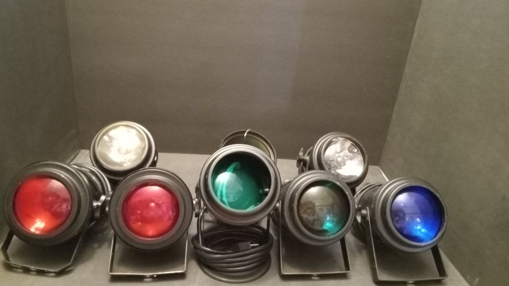 Venue PAR36 Pinspot Stage DJ Lights Set (2 Red, 2 Green, 1 Blue, 2 White/Clear)