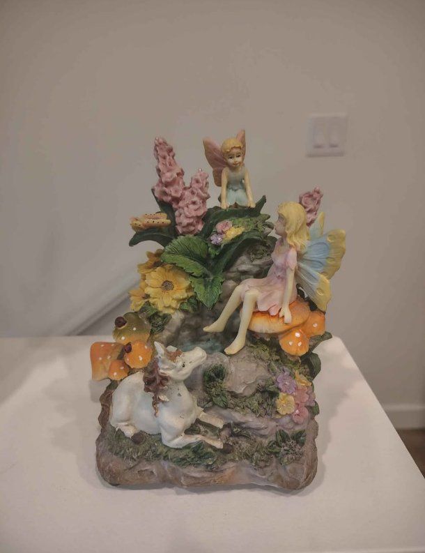 Enchanted Fairy & Unicorn Figurine Table Decor