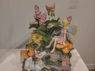 Enchanted Fairy & Unicorn Figurine Table Decor