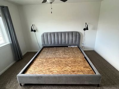Upholstered King size Platform Bedframe