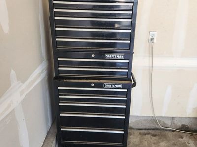 Craftsman 2-Piece Rolling Tool Chest & Cabinet Set - Black, 26.5" Wide