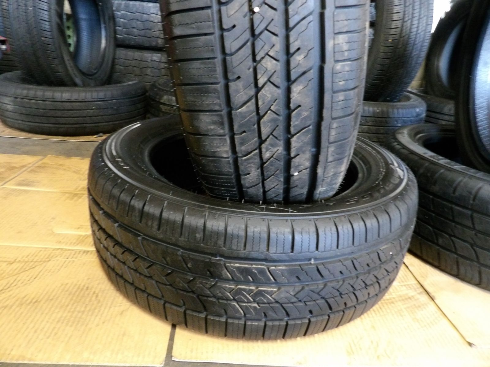 215/55R17 FALKEN PRO G5 A/S PAIR OF TWO USED TIRES