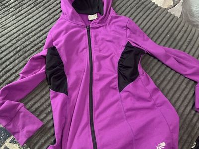 Marika Tek Purple Activewear Full Zip Hoodie Jacket Size Large