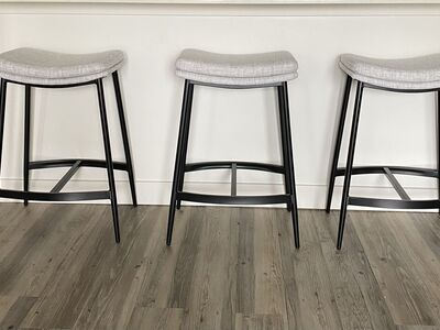 Bar Stool Set (Gray & Black)