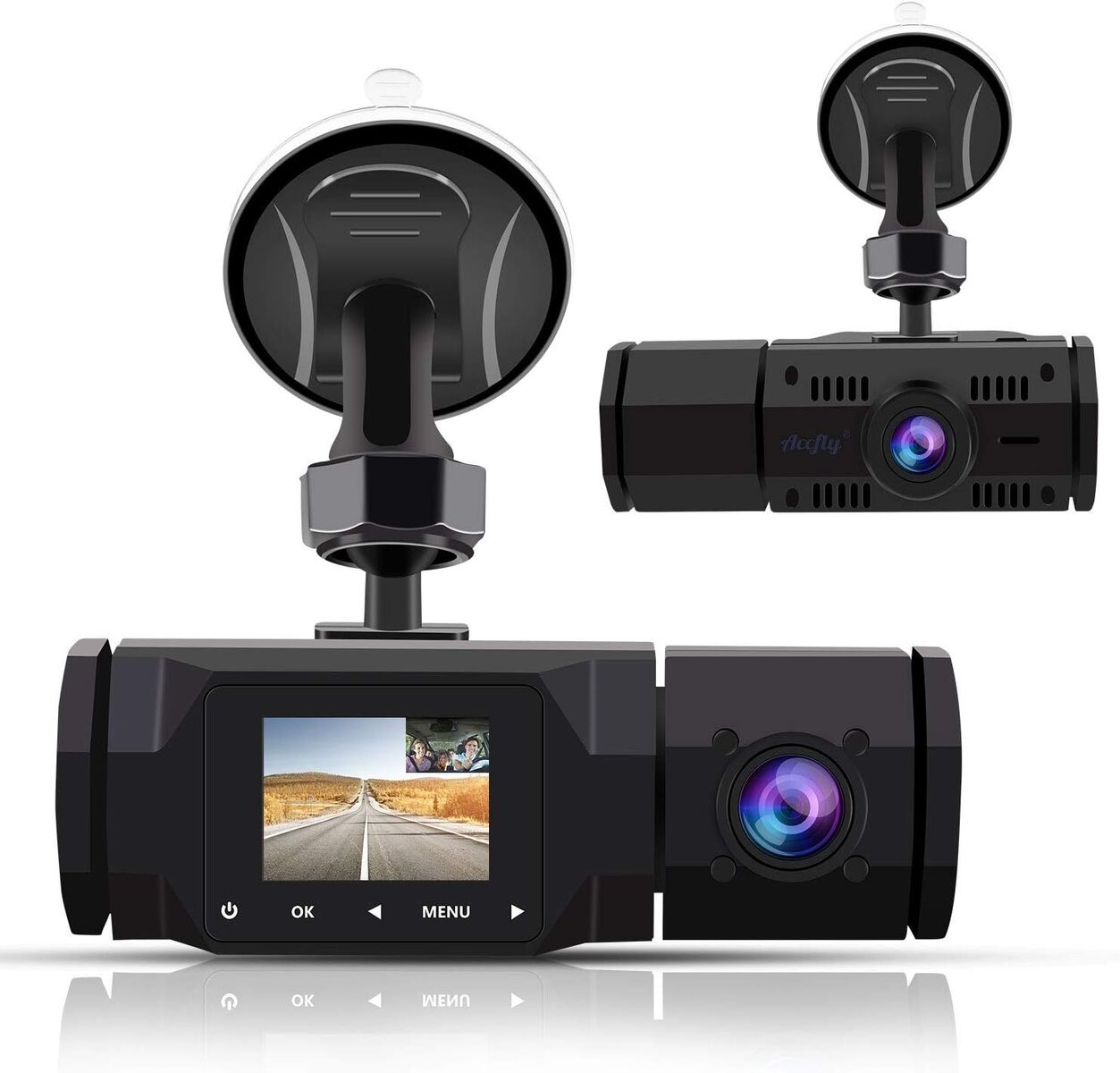 Dual Dashcam (1080p front 720p rear) + Hardwire Kit