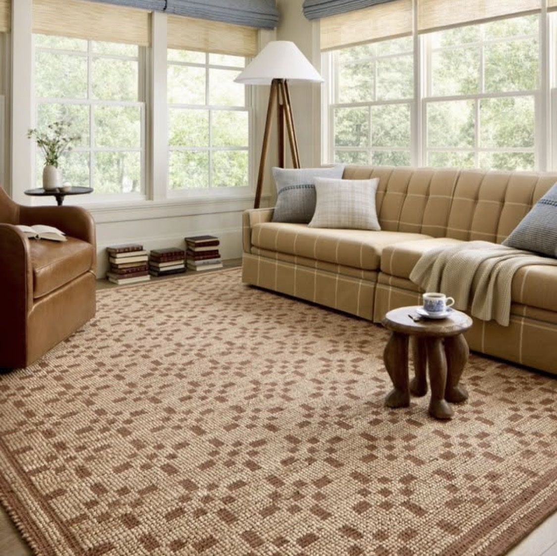 Chris Loves Julia x Loloi Judy Natural Spice Jute Cotton Area Rug 8'6" x 11'6"