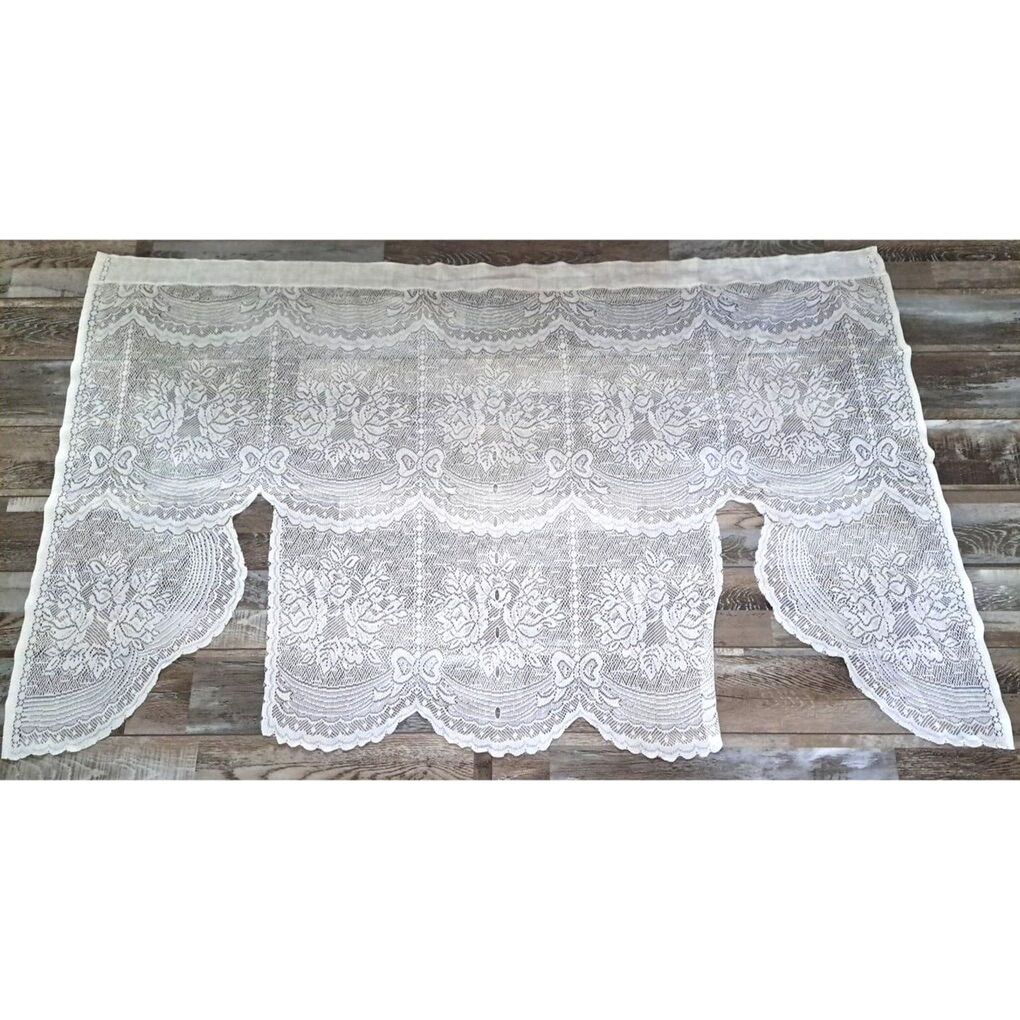White Lace Swag Curtain Panel Set Of 2