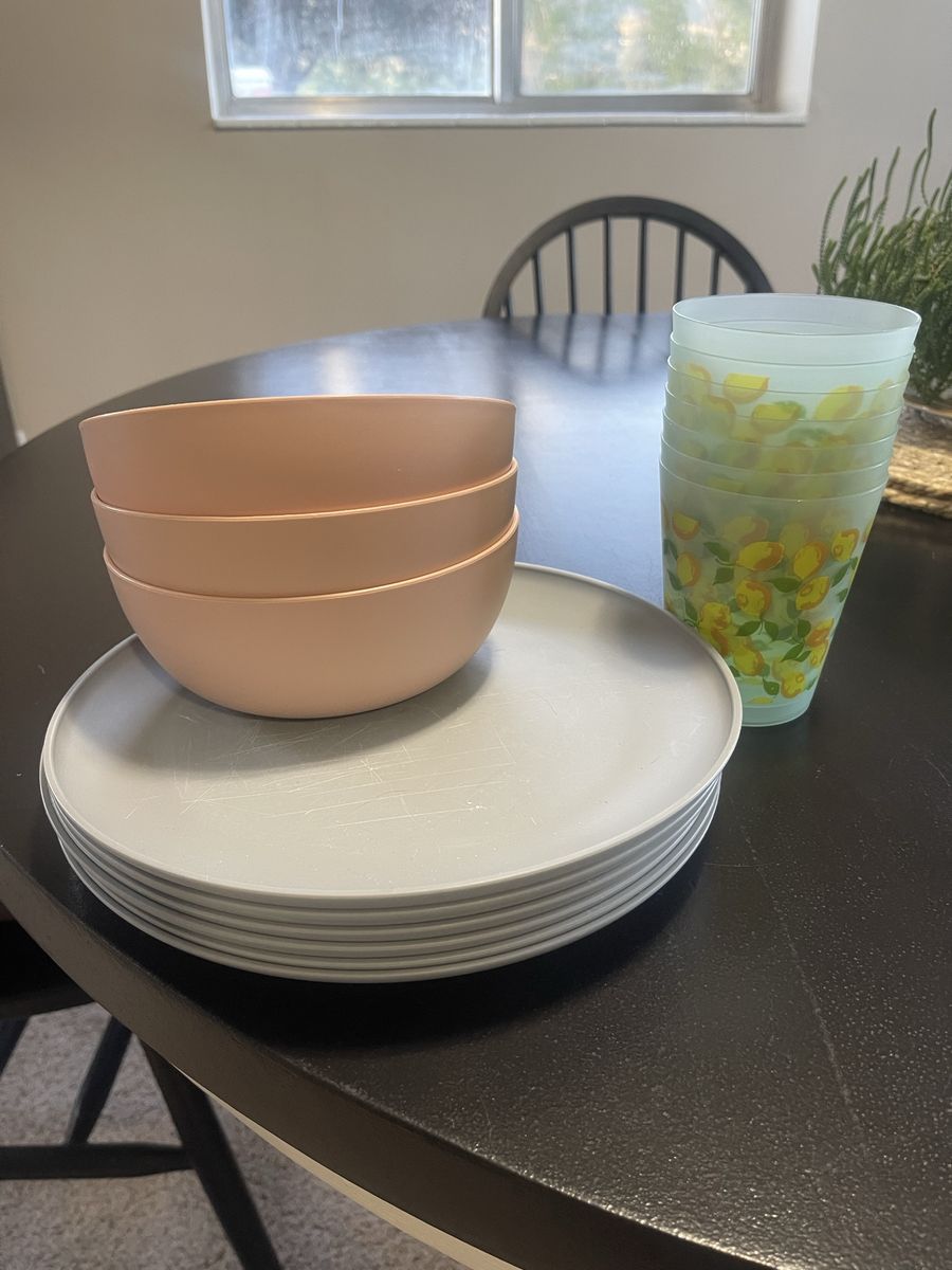 Plate, bowls, cups