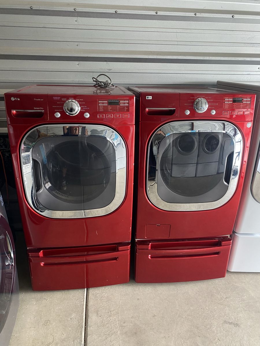 LG steam washer and electric dryer