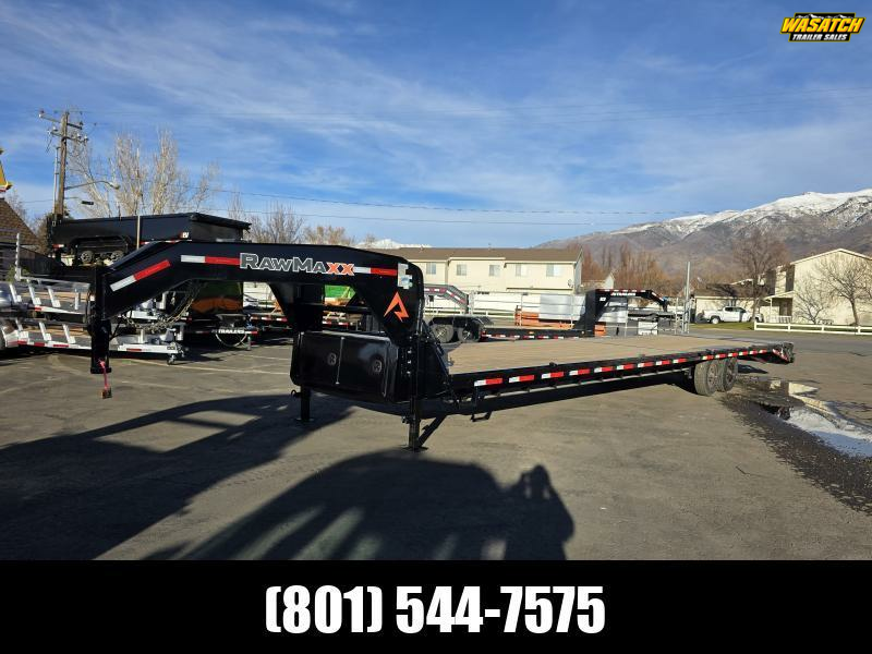 2026 RawMaxx 40' FDXS Gooseneck 16K WHD Equipment Flatbed Trailer