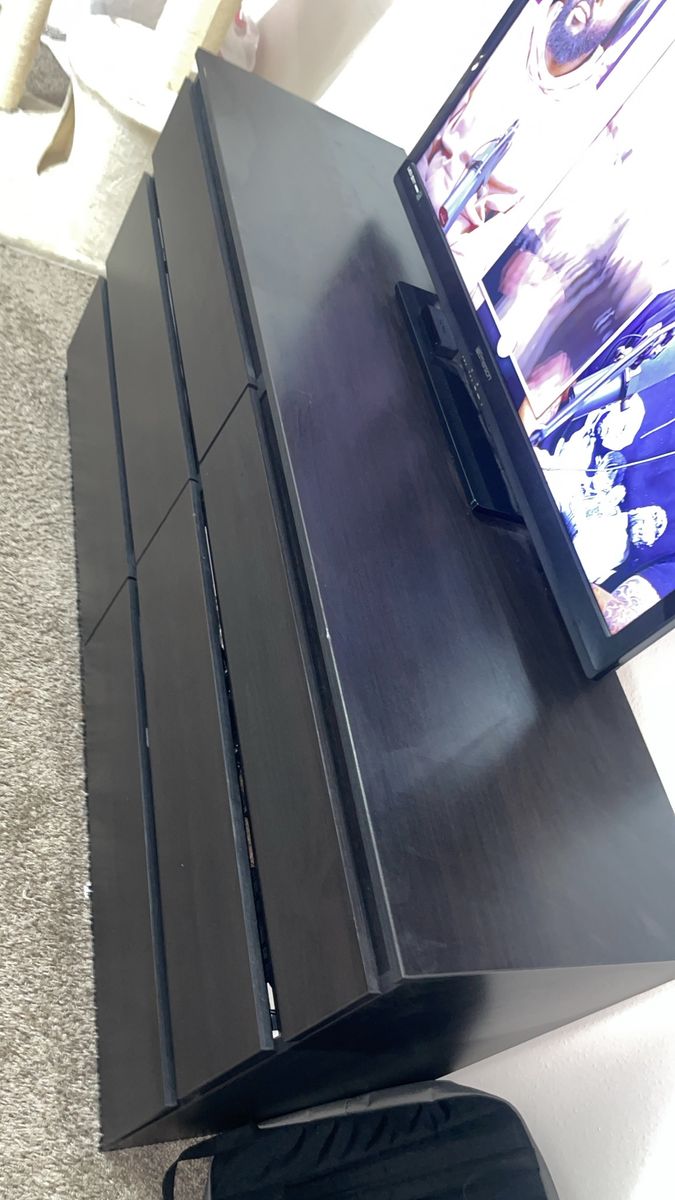 55' inch  black dresses with 6 drawers