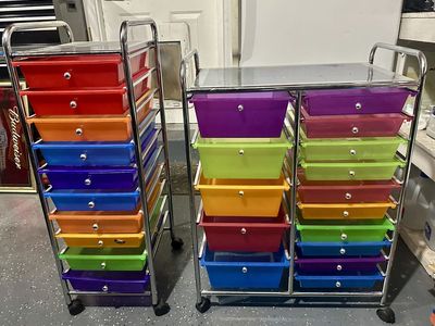 Drawer rolling carts