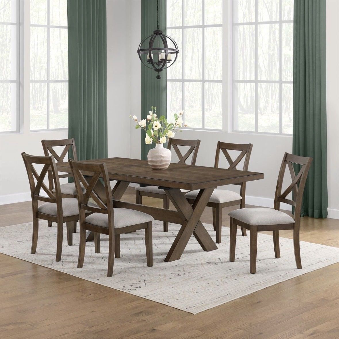 Dining Table + Chairs (Costco Lathan Table)