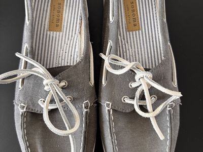 Sonoma Life + Style Mens Grey Boat Shoes - Size 9.5