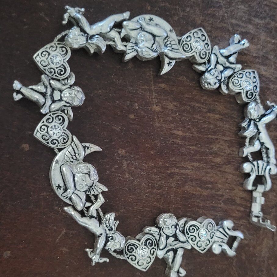 1980s Cupid charm bracelet