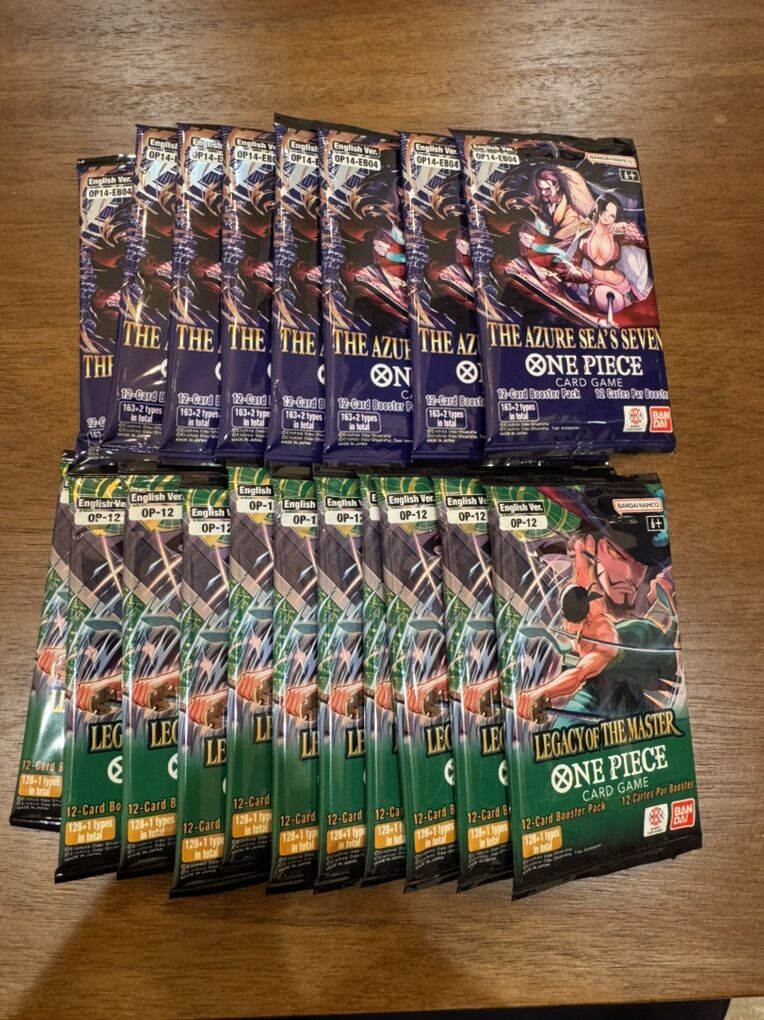 One Piece TCG Packs OP12 and OP14