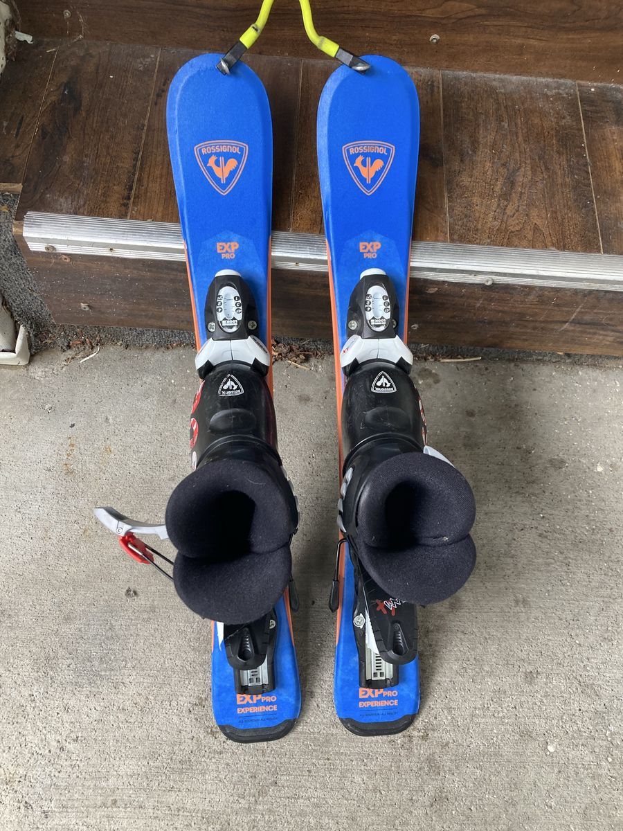 70cm Rossignol EXP Pro kids ski n boots package 