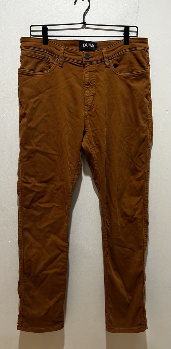Duer Golden Brown No Sweat Relaxed Taper Fit Pants
