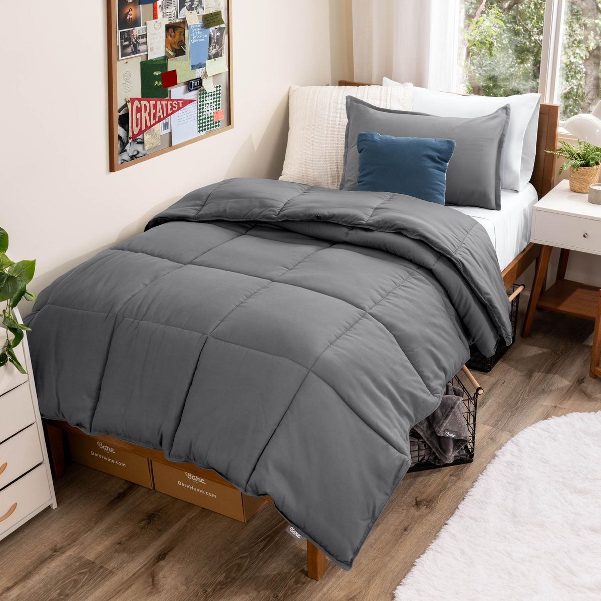 New Home Comforter Set - Twin Extra Long Size - Ultra-Soft - Goose Down Alternative