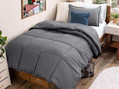 New Home Comforter Set - Twin Extra Long Size - Ultra-Soft - Goose Down Alternative