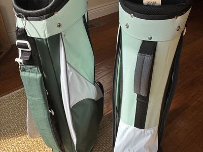 Green and Light Blue Golf Bag - Stand Bag with Pockets
