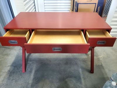 Wooden Desk With Drawers