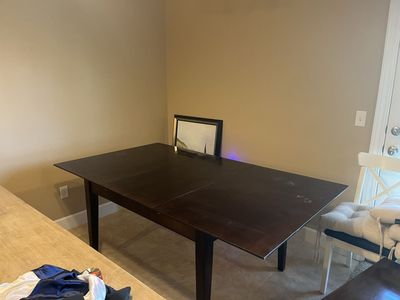 Dining Table with Popup Leaf - Seats 6-8