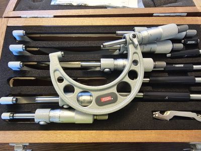 SPI 0"-6.00" outside diameter micrometer set